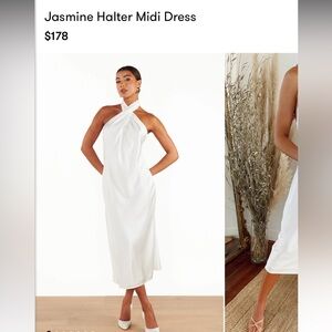 NWOT Jasmine Halter Maxi Dress Show Me Your Mumu white bridal wedding midi